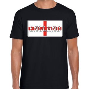 Engeland / England landen t-shirt zwart heren - Engeland landen shirt / kleding - EK / WK / Olympische spelen outfit
