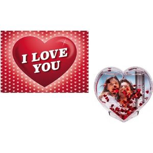 Valentijnskaart met 3D hart fotolijstje - Valentijnsdag cadeaus