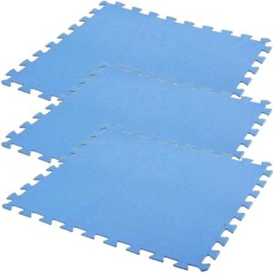 36x Stuks Foam Puzzelmat Zwembadtegels/Fitnesstegels Blauw 50 X 50 cm