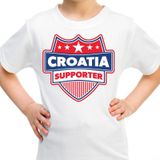 Croatia supporter schild t-shirt wit voor kinderen - Kroatie landen shirt / kleding - EK / WK / Olympische spelen outfit