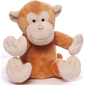 Magnetron warmte knuffel orang oetan aap bruin 26 cm - Heatpack/coldpack - Warmteknuffel lavendel geur - Zoogdieren apen knuffels - Dierenknuffels
