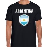 Argentinie landen t-shirt zwart heren - Argentijnse landen shirt / kleding - EK / WK / Olympische spelen Argentina outfit