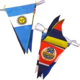 Bellatio Decorations Vlaggenlijn - Set van 2 - internationaal - 32x landenvlaggen - 11,5 meter