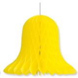 4x Gele decoratie klokken/kerstklokken lampionnen 20 cm - feestversiering/kerstversiering