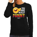 Funny emoticon sweater You are really funny - not- zwart voor dames -  Fun / cadeau trui