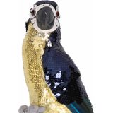 Decoris Decoratie vogel papegaai - paars - 40 cm - Decoratie beeld/dierenbeeld