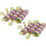 Serpentine feestversieringen - 6x rollen - gekleurd in felle kleuren - papier - feestartikelen