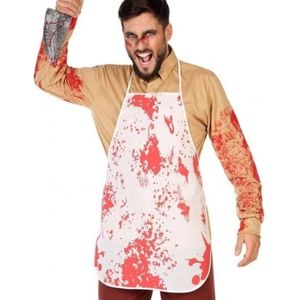 Horror/slachter schort met bloed voor volwassenen - Halloween verkleed accessoire