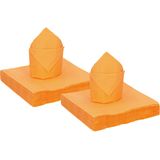 Santex feest servetten oranje - 50x stuks - groot - 40 x 40 cm - papier