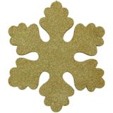 Gouden sneeuwvlokken 40 cm - hangdecoratie / boomversiering goud