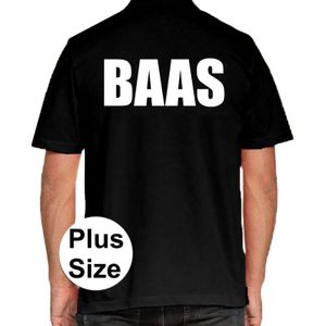 BAAS grote maten poloshirt zwart voor heren - Plus size BAAS polo t-shirt