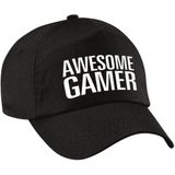 Awesome gamer pet / cap zwart voor volwassenen - baseball cap - cadeau petten / caps