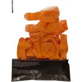 50x stuks metallic oranje ballonnen 36 cm - Supporters/koningsdag feestartikelen/versieringen