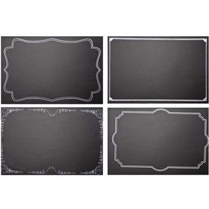 Beschrijfbare placemats met krijtbord design 24 stuks om zelf te decoreren - Kerstdiner onderleggers - Diner - Lunch - Ontbijt