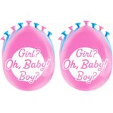 Paperdreams Ballonnen - gender reveal party - 24x stuks - roze / blauw - 30 cm