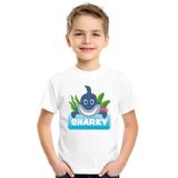 Sharky de haai t-shirt wit voor kinderen - unisex - haaien shirt - kinderkleding / kleding