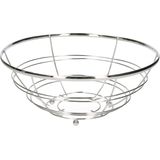 Medium-size fruitschaal Chrome metal rond 28 x 11 cm