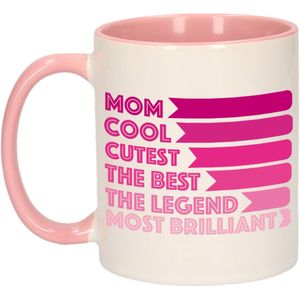 Bellatio Decorations Cadeau koffie/thee mok voor mama - lijstje beste mama - 300 ml - Moederdag