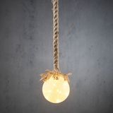 Luca Lighting Verlichte kerstbal aan touw - glas - 10 cm - 15 leds - warm wit