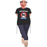 Abraham Hoera 50 jaar stopbord pop shirt/ kleding voor opvulbare pop - T-shirt voor aan Abraham opvulpop