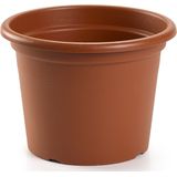 4x stuks bloempot terra cotta rond diameter 30 cm - Bloemen/plantenbak/plantenpot van kunststof