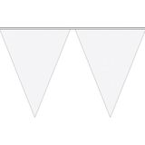 10x Vlaggenlijnen wit 10 meter - Slingers - Vlaggetjes - Bruiloft/huwelijk/communie/verjaardag versiering
