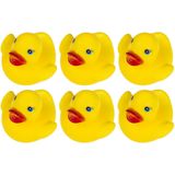 24x Badeendjes geel badspeelgoed 5.5 cm - Speelgoed - Badspeeltjes - Badeendjes