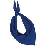 5x Zakdoek bandana kobalt blauw - hoofddoekjes