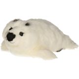 2x stuks Zeehonden knuffels van 40 cm wit en grijs - Zeedieren speelgoed