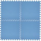 16x stuks Foam puzzelmat zwembadtegels/fitnesstegels blauw 50 x 50 cm