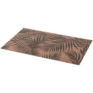 Rechthoekige placemat Palm grijs - linnen mix - 45 x 30 cm - Onderleggers