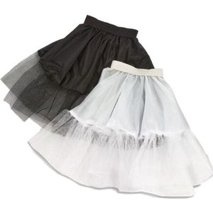 Voordelige witte kinder petticoat met tule