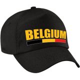 Belgium supporters pet zwart voor jongens en meisjes - kinderpetten - Belgie landen cap - supporter accessoire
