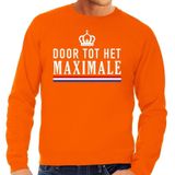 Oranje Door tot het maximale sweater - Trui voor heren - Koningsdag kleding
