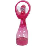 1x Waterspray ventilatoren roze 28 cm - Zomer ventilator met waterverstuiver voor extra verkoeling