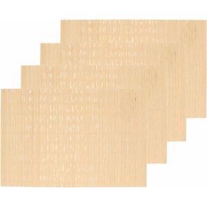 Set van 4x stuks placemats naturel bamboe 45 x 30 cm - Tafel onderleggers