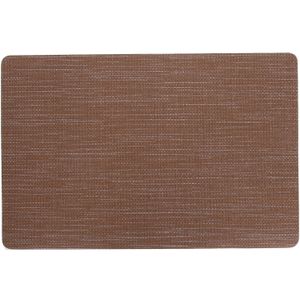 8x Rechthoekige placemats vinyl bruin 29 x 44 cm - Placemats/onderleggers - Keukenbenodigdheden - Tafeldecoratie
