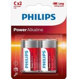4x Philips C batterijen 1.5 V - LR14 - alkaline - batterij / accu