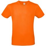 Set van 2x stuks oranje t-shirt met ronde hals voor heren - basic shirt - katoen - Koningsdag / Nederland supporter, maat: 2XL (56)