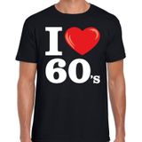 I love 60s t-shirt zwart heren -  i love sixties shirt heren