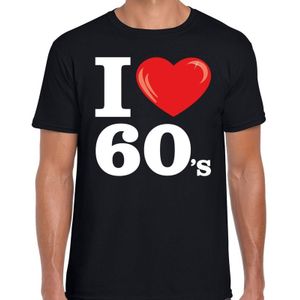 I love 60s t-shirt zwart heren -  i love sixties shirt heren