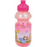 Disney Minnie Mouse drinkfles/drinkbeker/bidon met drinktuitje - roze - kunststof - 350 ml