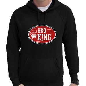 BBQ / Barbecue king hoodie zwart - cadeau sweater met capuchon voor heren - Verjaardag / Vaderdag kado