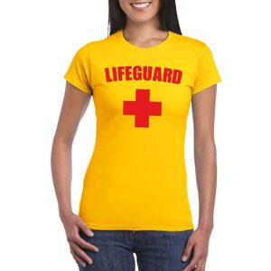 Lifeguard verkleed shirt geel dames - reddingsbrigade shirt - Verkleedkleding