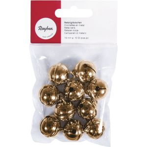 40x Metalen belletjes goud met oog 19 mm hobby/knutsel benodigdheden - Kerst kersmuts belletjes - Kattenbellen - Hobby- en Knutselmateriaal