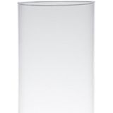 Transparante home-basics Cilinder vaas/vazen van glas 30 x 12 cm - Bloemen/takken/boeketten vaas voor binnen gebruik