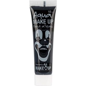 Zwarte horror schmink op waterbasis tube 15 ml - Schminken - Schmink halloween/carnaval - Make-up