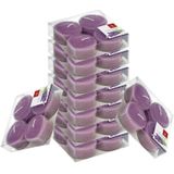 36x Maxi geurtheelichtjes lavendel/paars 8 branduren - Geurkaarsen lavendelgeur - Grote waxinelichtjes