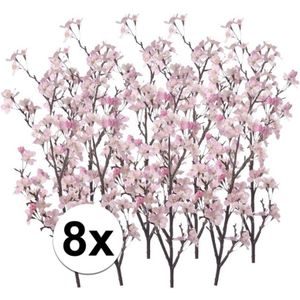 8x Appelbloesem roze kunstbloemen 104 cm
