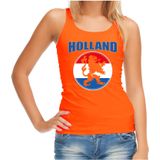 Oranje fan tanktop voor dames - Holland met oranje leeuw - Nederland supporter - EK/ WK kleding / outfit